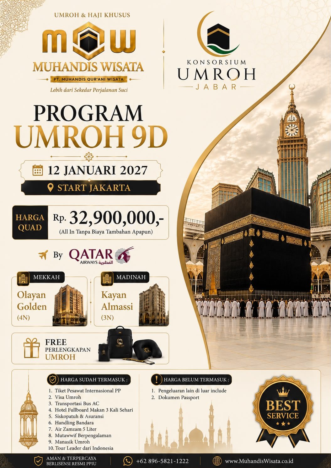 Umroh 9 Hari – Start Jakarta
